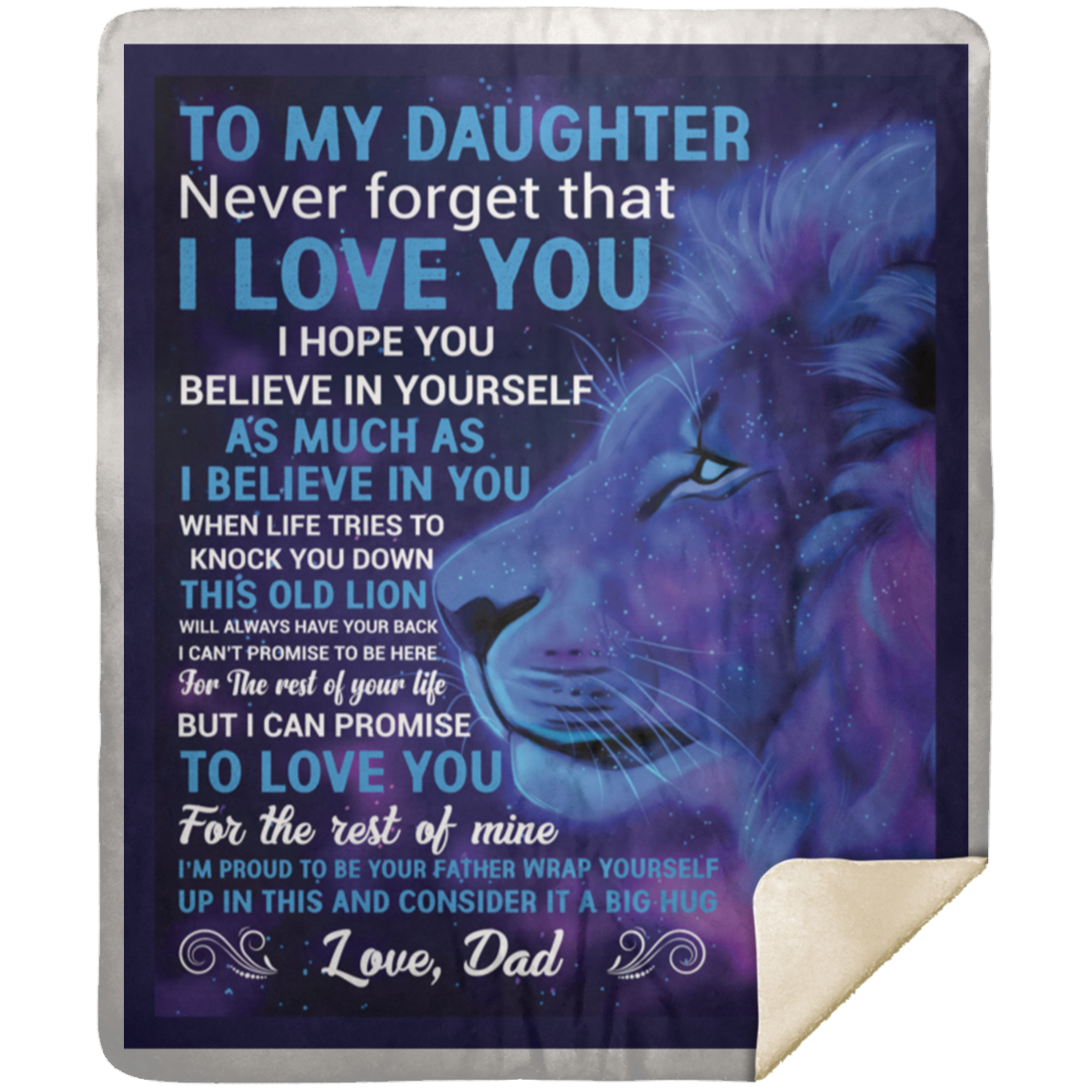 To My Daughter Love Dad Lion