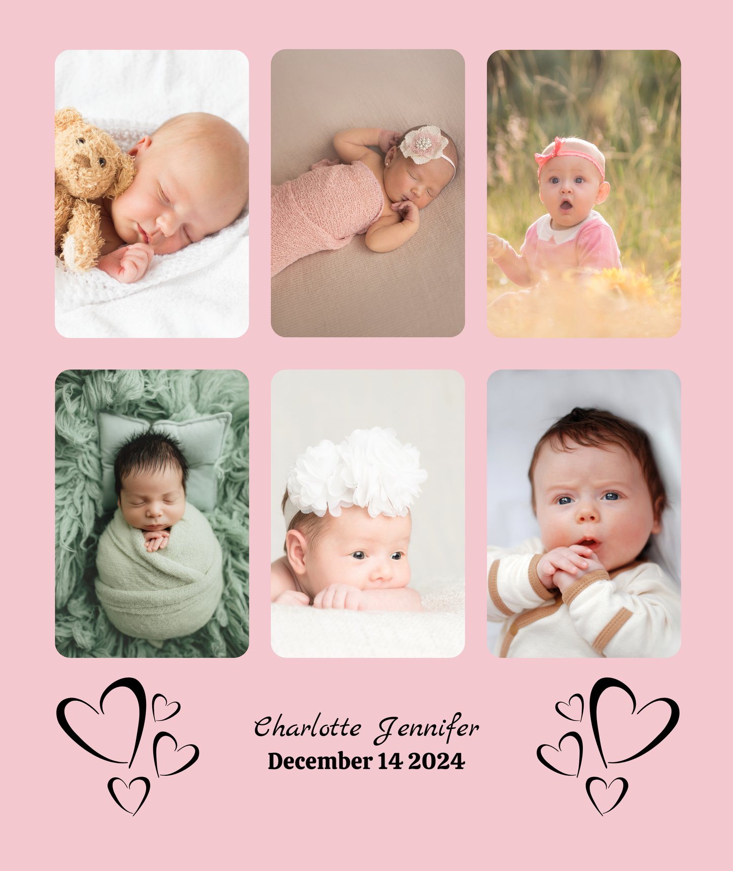 Personalized 6 Photos Memory Blanket With Text - Premium Fluffy Sherpa Back