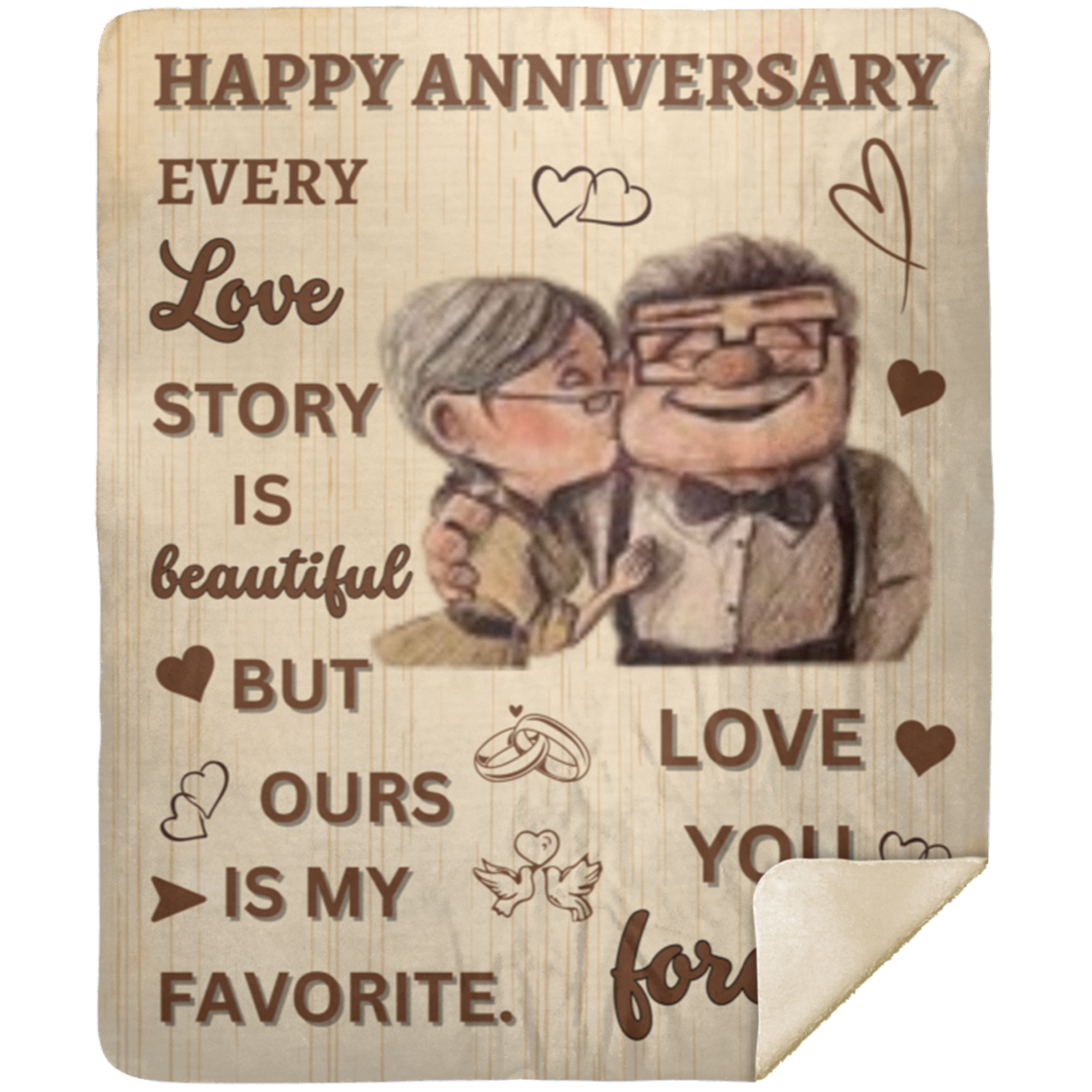 To Us Happy Anniversary Blanket