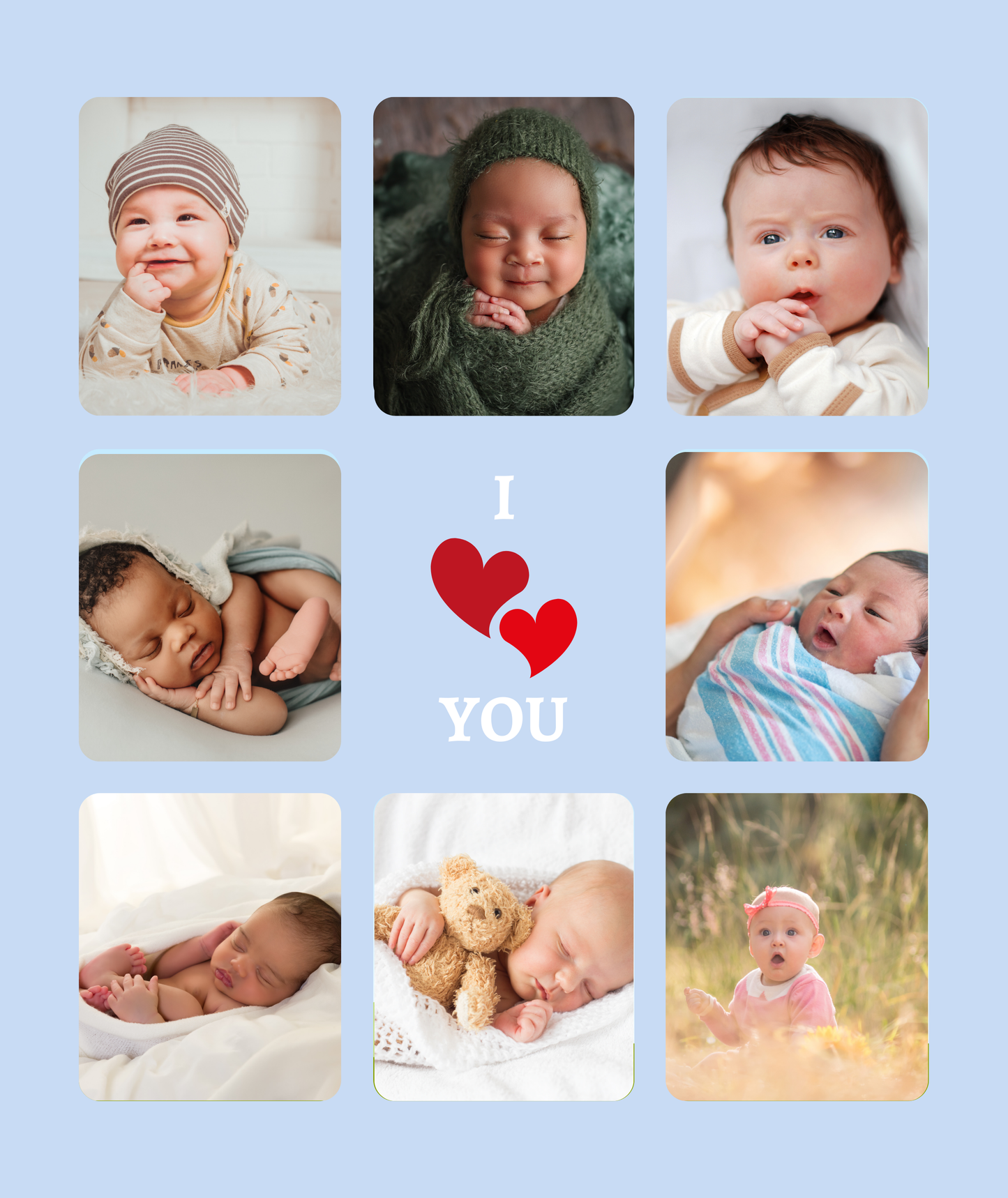 Personalized 8 Photo Memory Blanket With Text - Artic Fleece