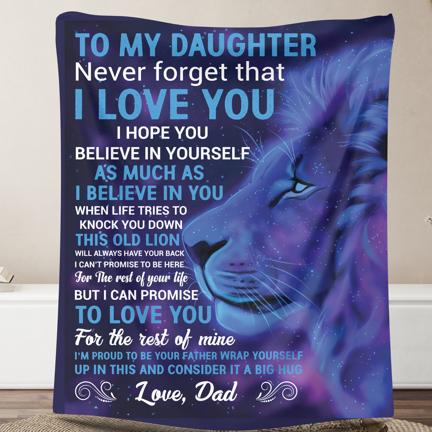 To My Daughter Love Dad Lion