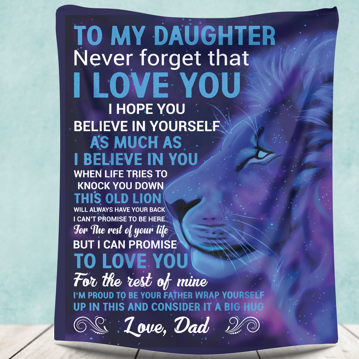 To My Daughter Love Dad Lion