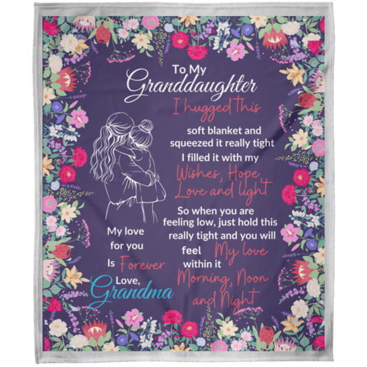 To My Granddaughter Love Grandma Blanket