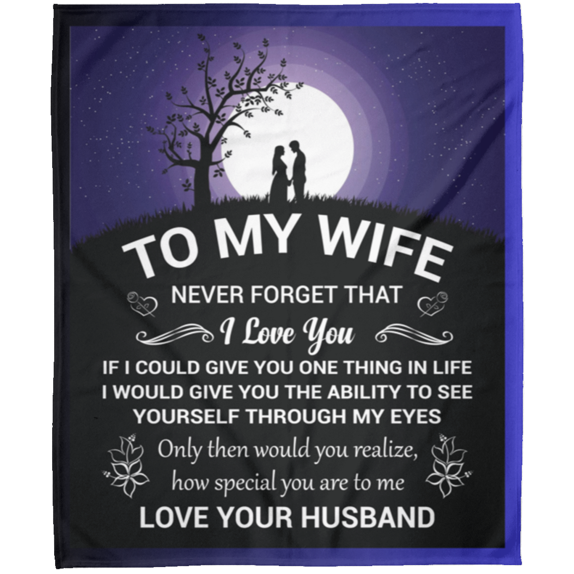 To My Wife Blanket