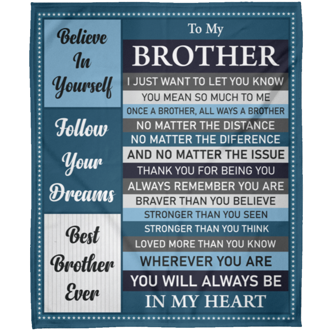 To My Brother Blanket