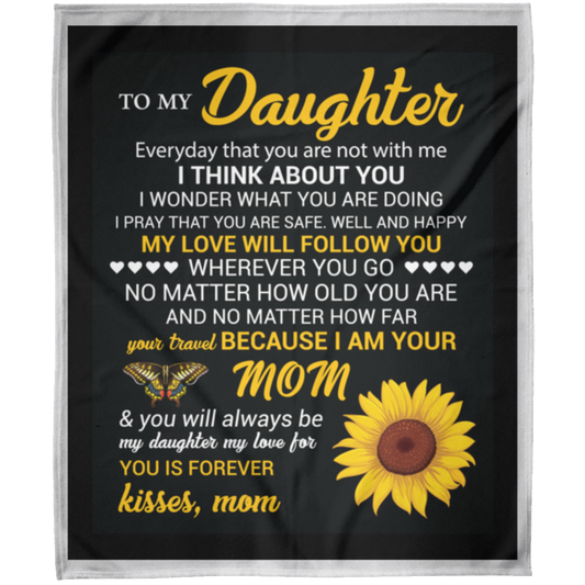 To my daughter from mom black sunflower