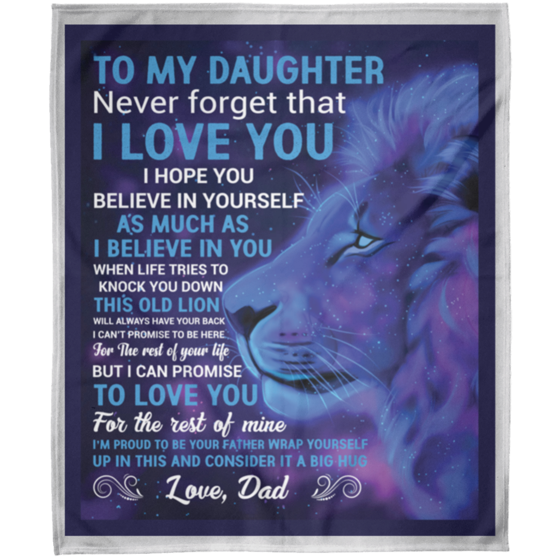 To My Daughter Love Dad Lion