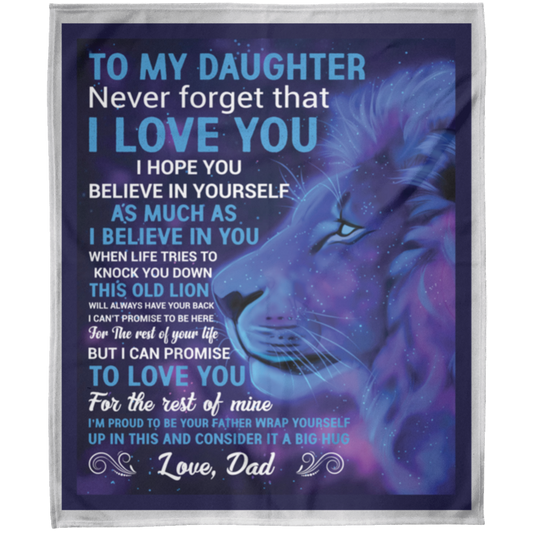 To My Daughter Love Dad Lion