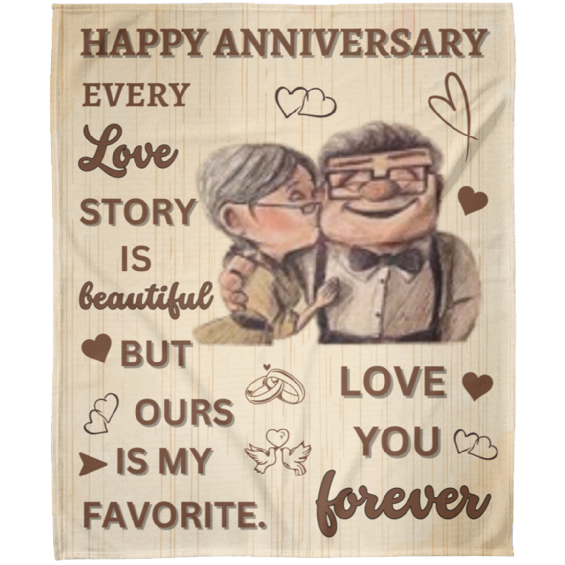 To Us Happy Anniversary Blanket