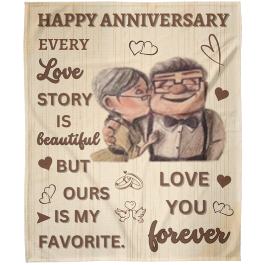 To Us Happy Anniversary Blanket