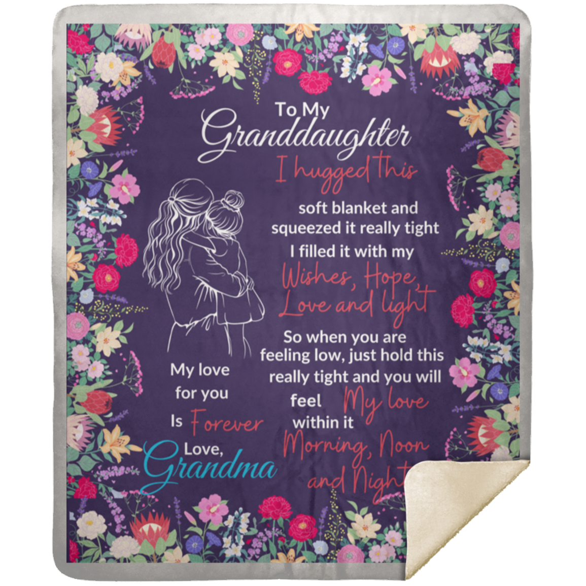 To My Granddaughter Love Grandma Blanket