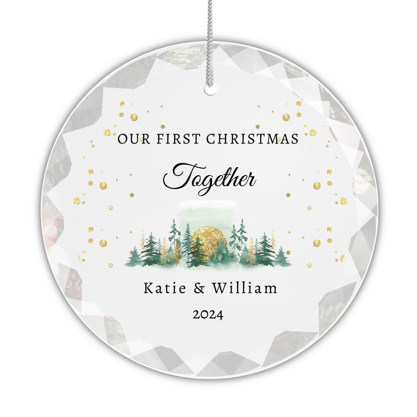 Our 1st Christmas Together Glass Premium Ornament With Gift Box