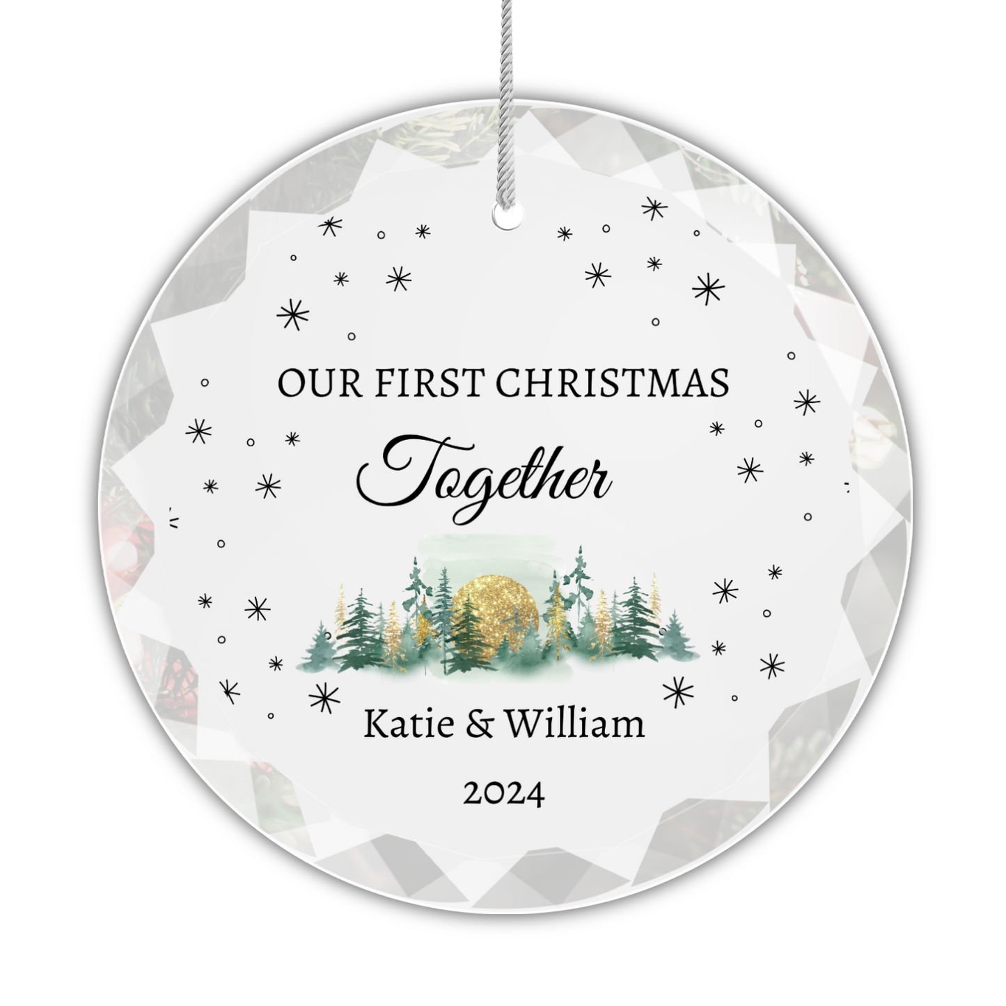 Our 1st Christmas Together Glass Premium Ornament With Gift Box