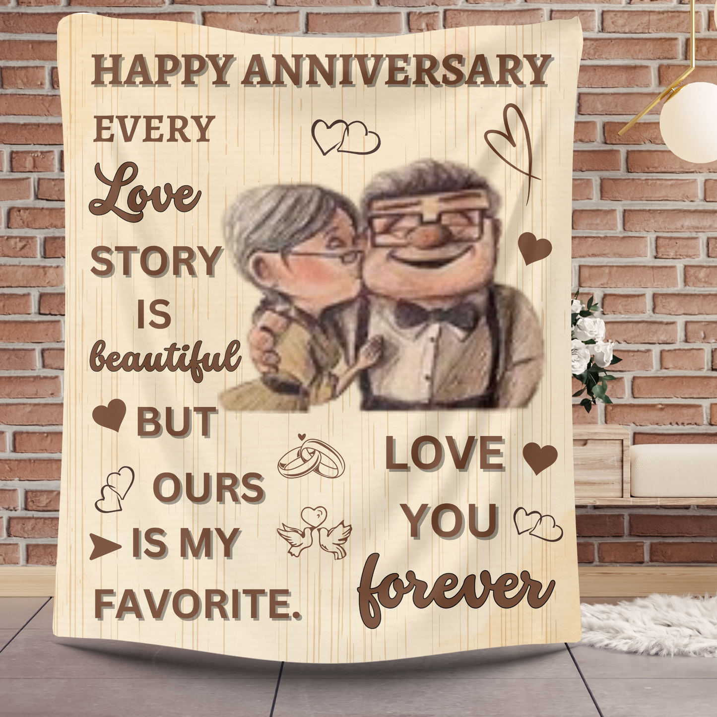 To Us Happy Anniversary Blanket