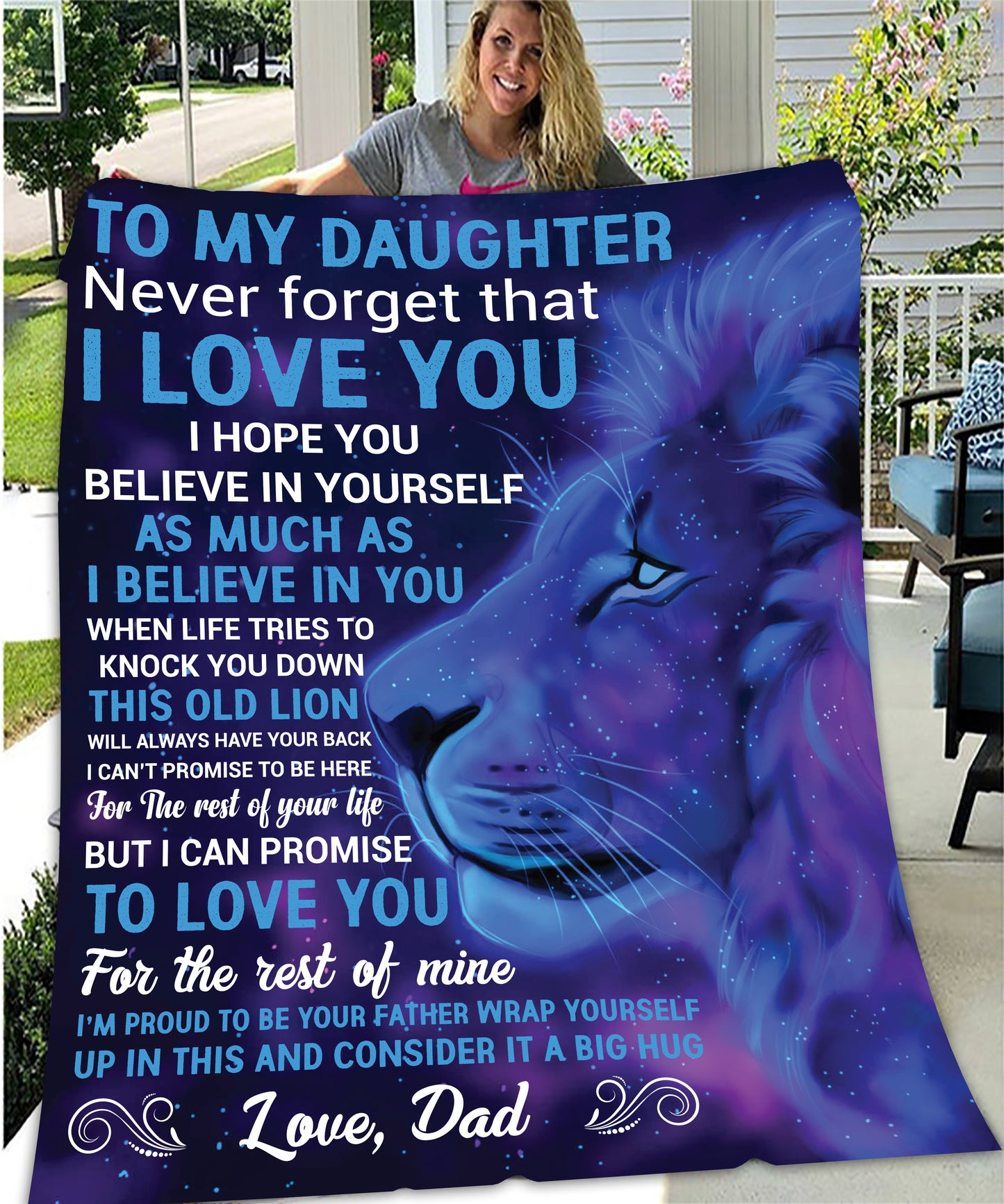 To My Daughter Love Dad Lion