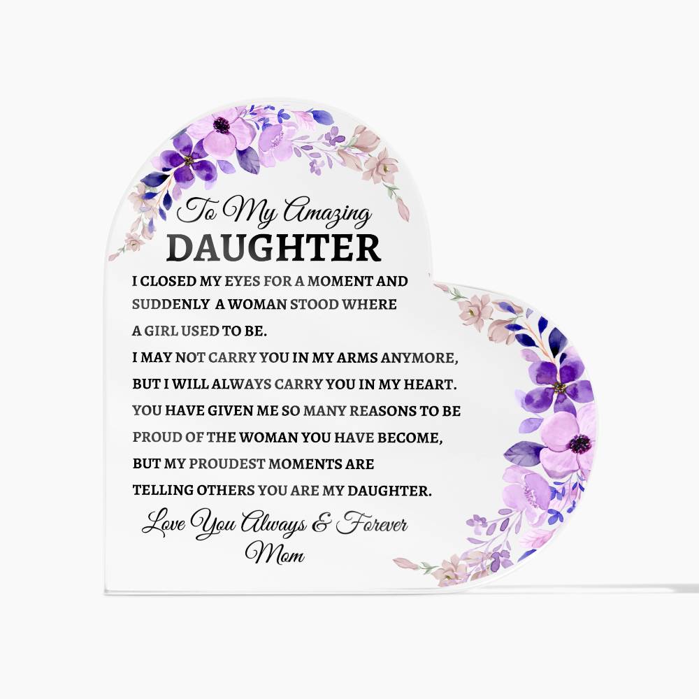 To My Amazing Daughter Love Mom