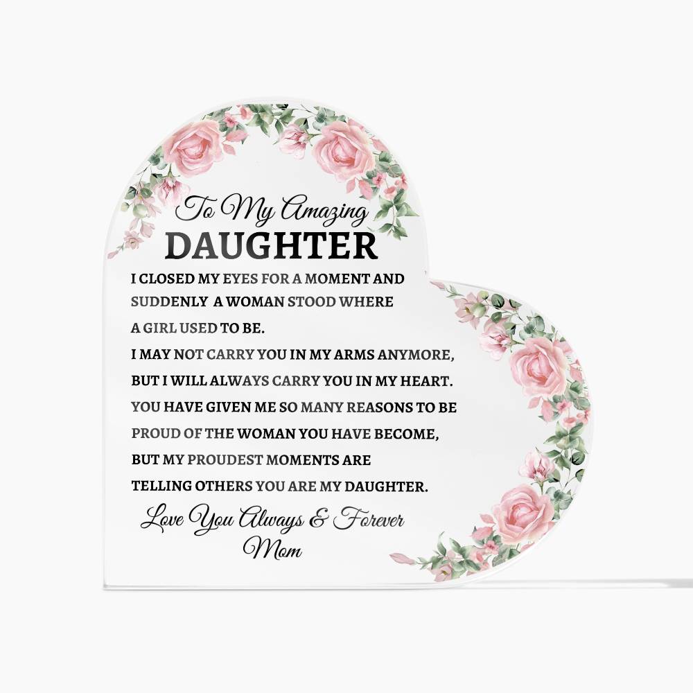 To My Amazing Daughter Love Mom