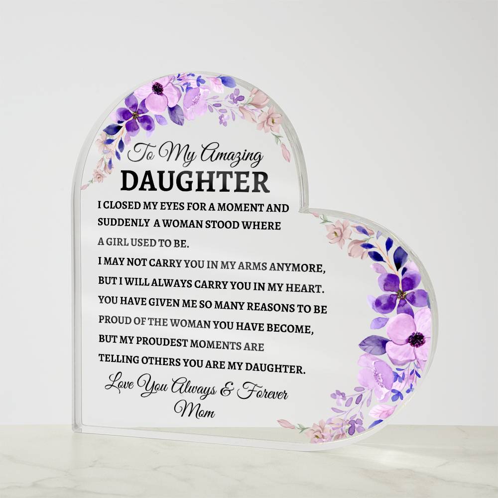 To My Amazing Daughter Love Mom