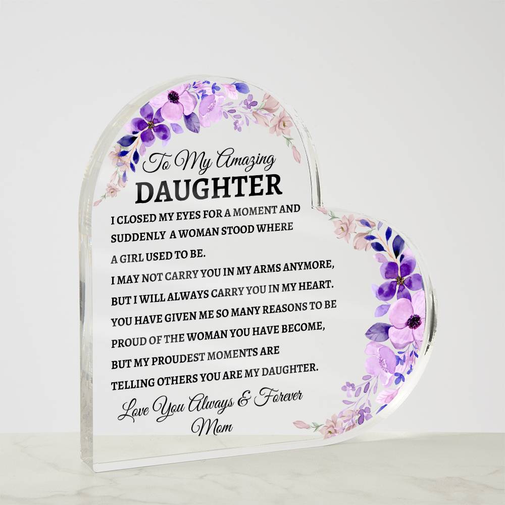 To My Amazing Daughter Love Mom