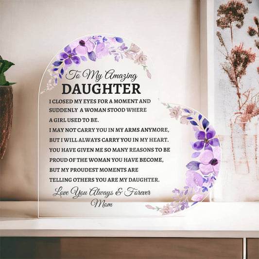 To My Amazing Daughter Love Mom