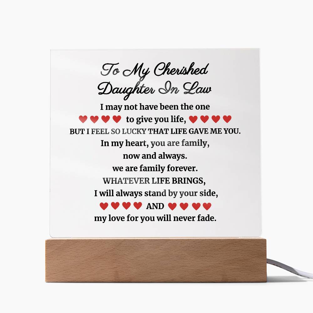 To My Cherished Daughter In Law