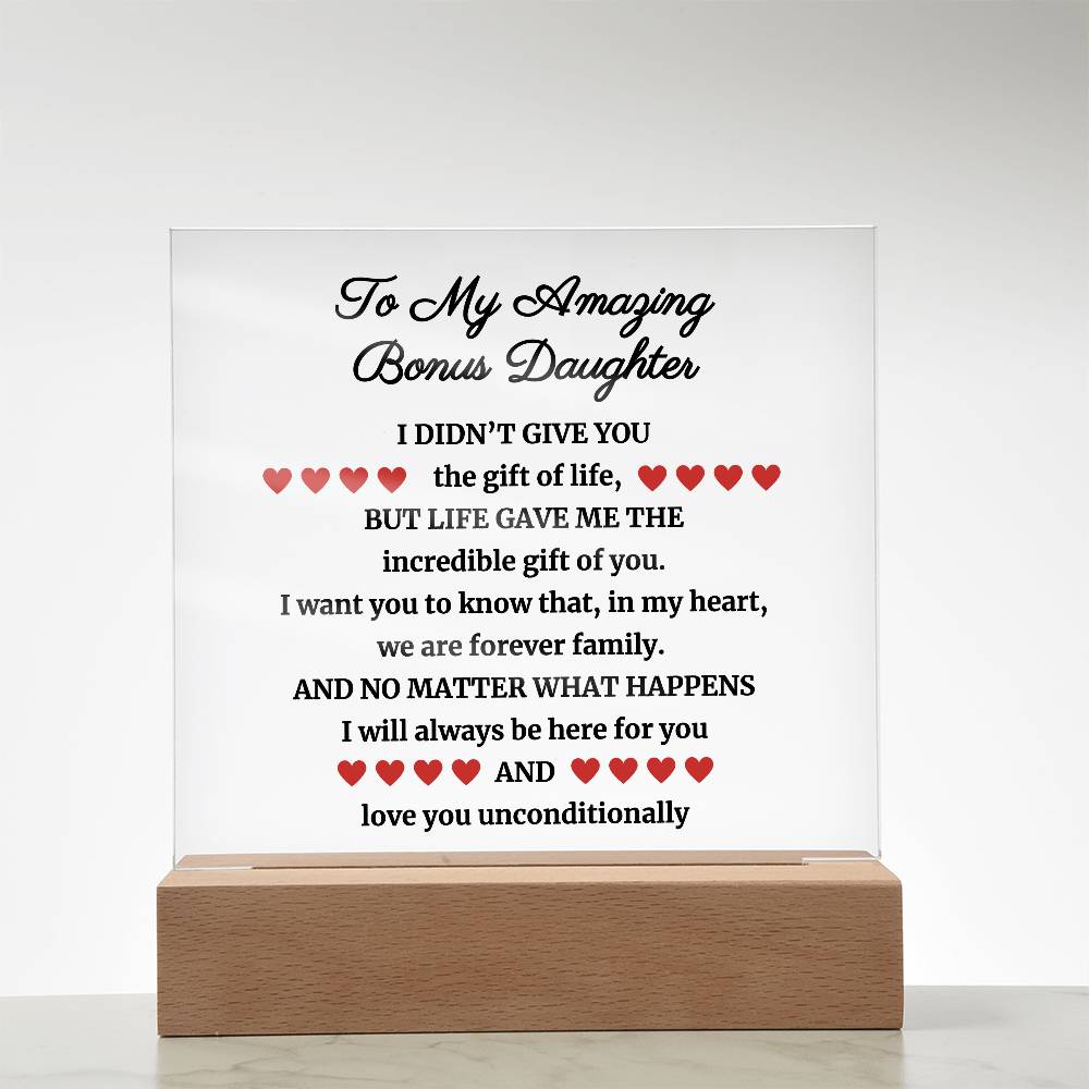 To My Amazing Bonus Daughter