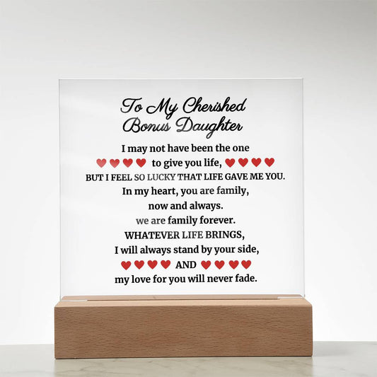 To My Cherished Bonus Daughter