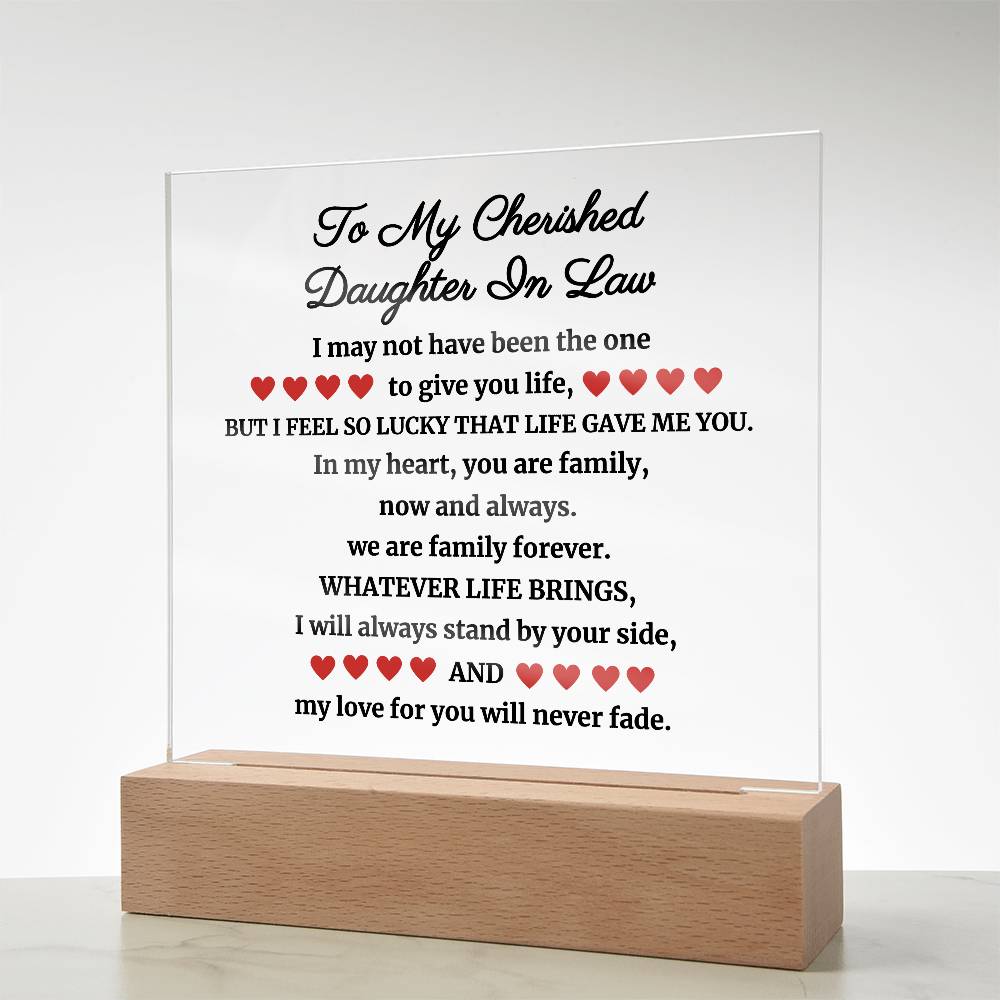 To My Cherished Daughter In Law