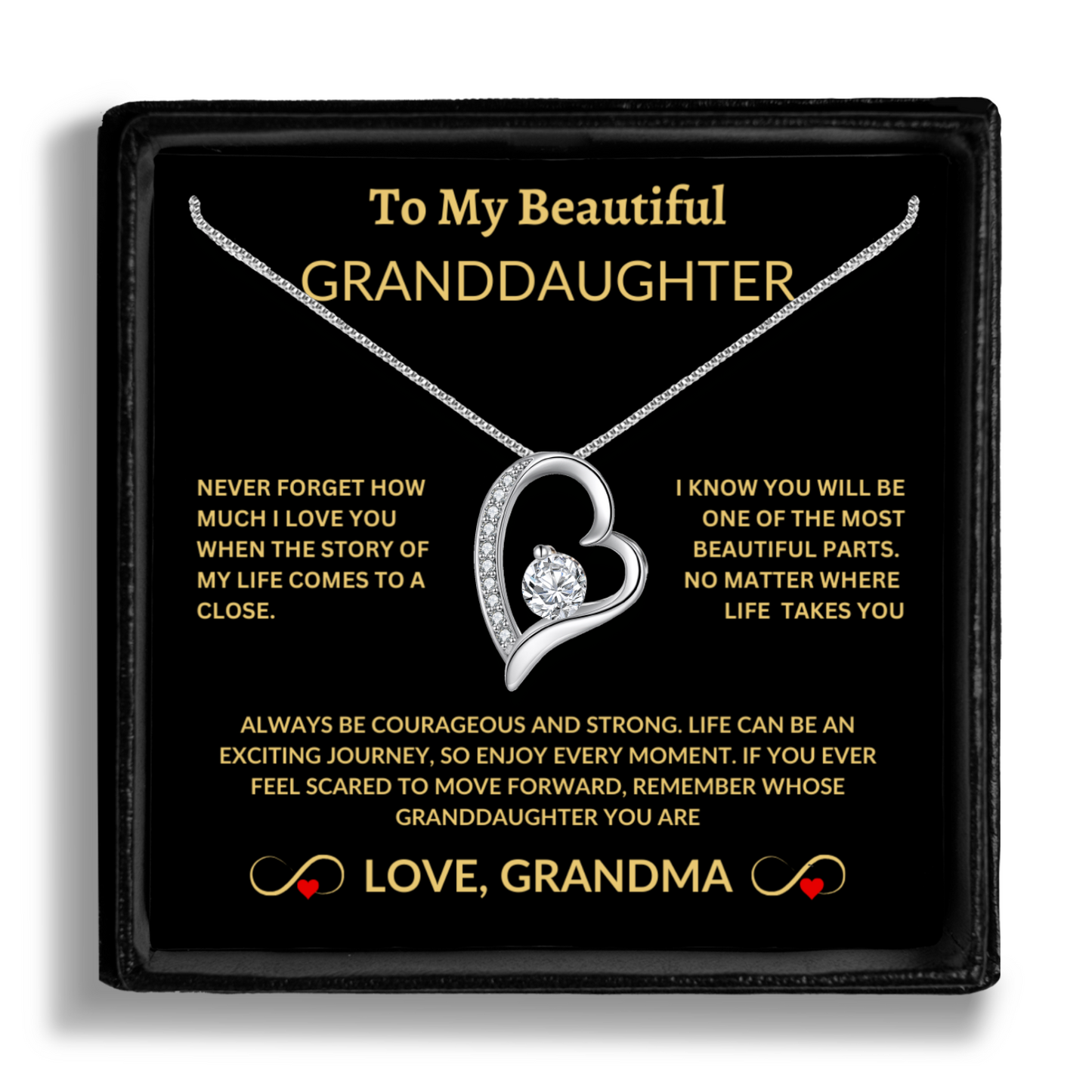 To My Beautiful Granddaughter...Love Grandma Necklace