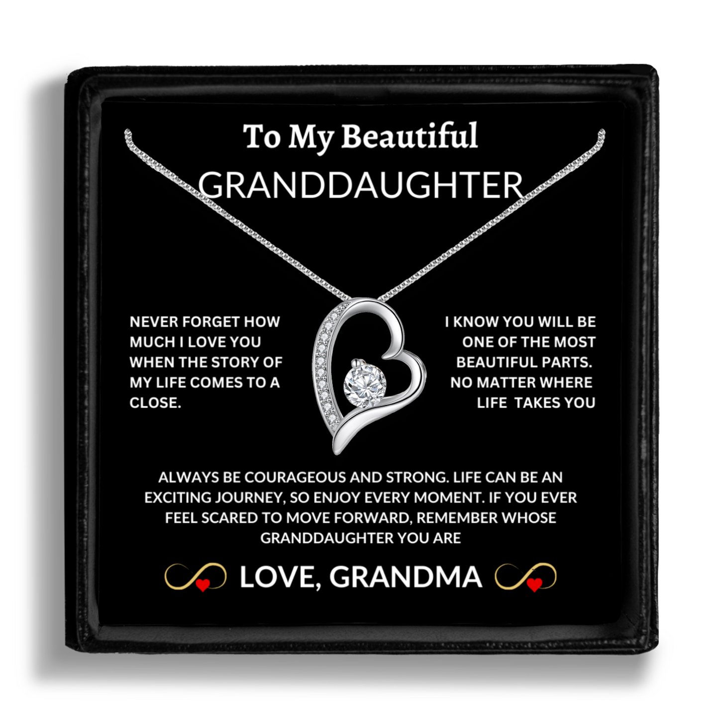 To My Granddaughter....Love Grandma Necklace