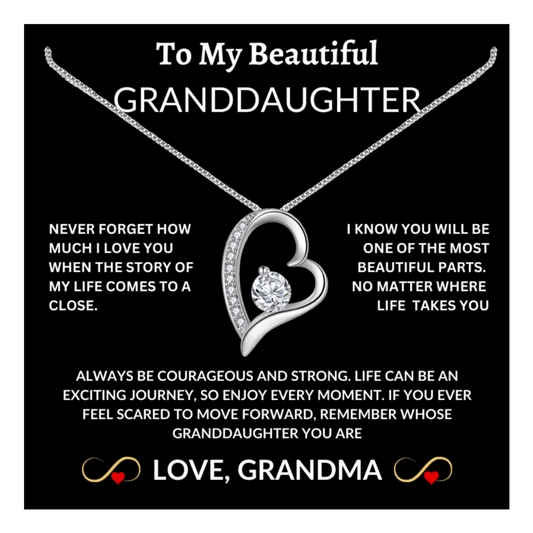 To My Granddaughter....Love Grandma Necklace