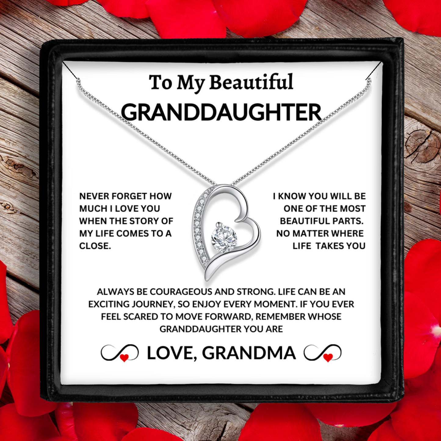 To My Beautiful Granddaughter.... Love Grandma Necklace