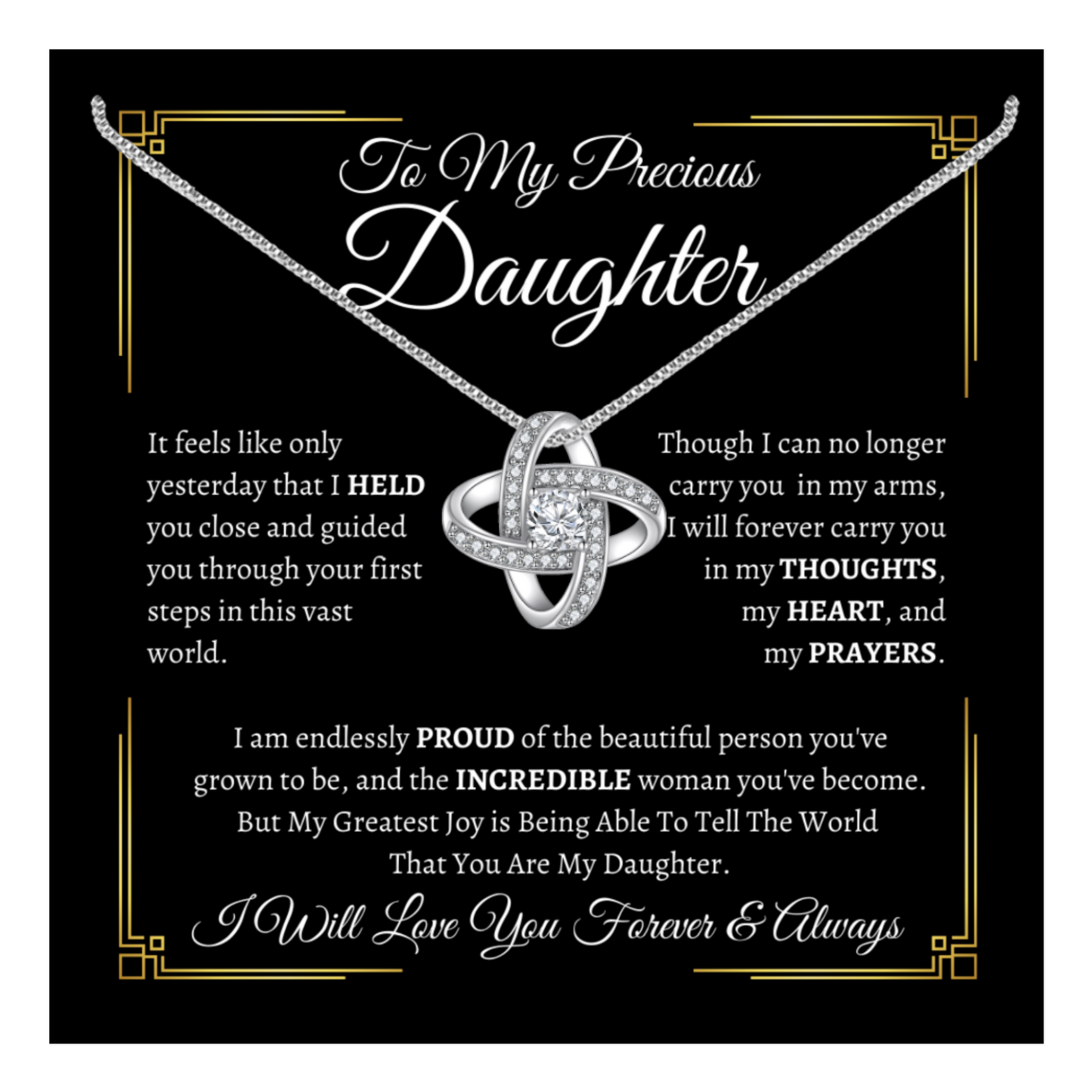 To My Precious Daughter Necklace