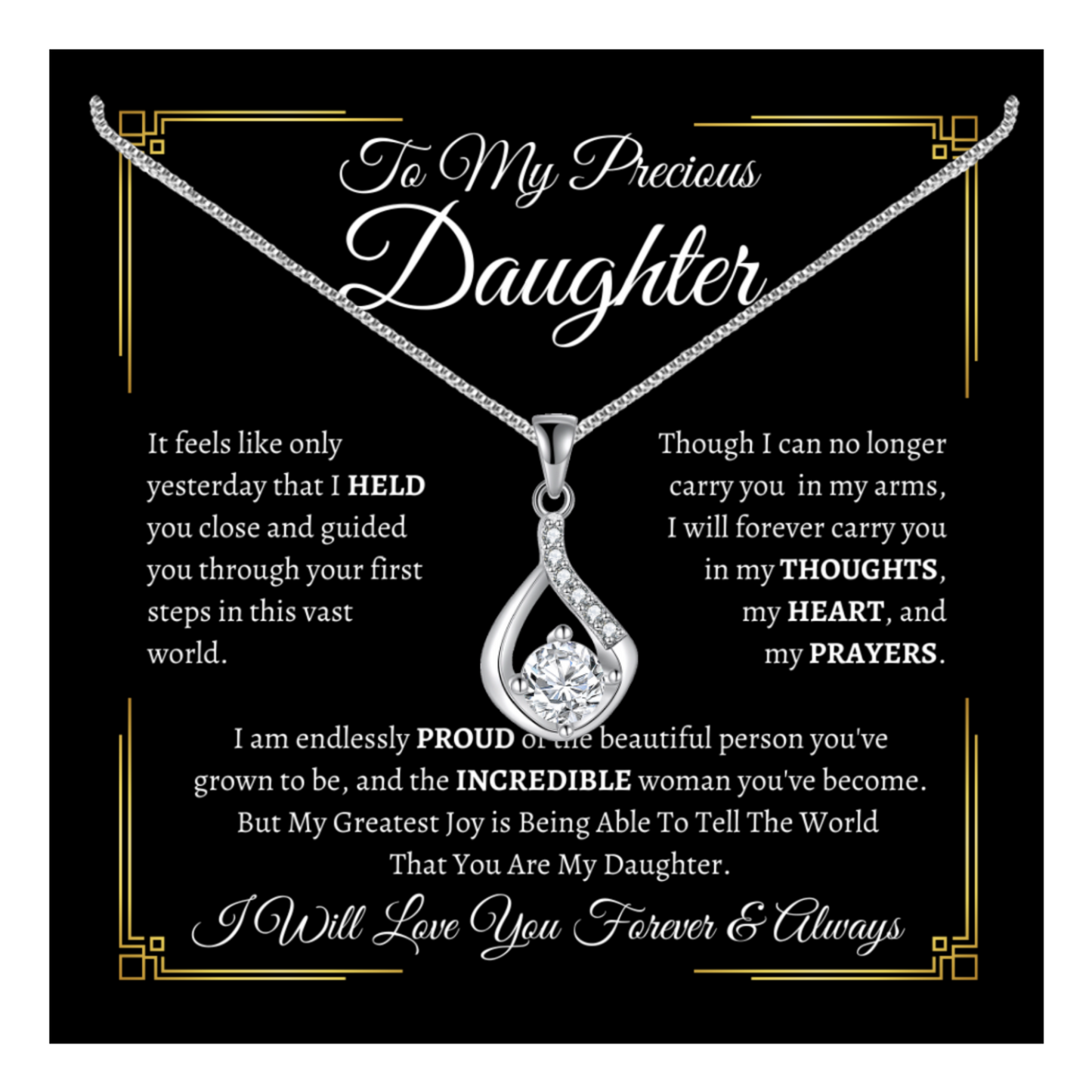 To My Precious Daughter Necklace