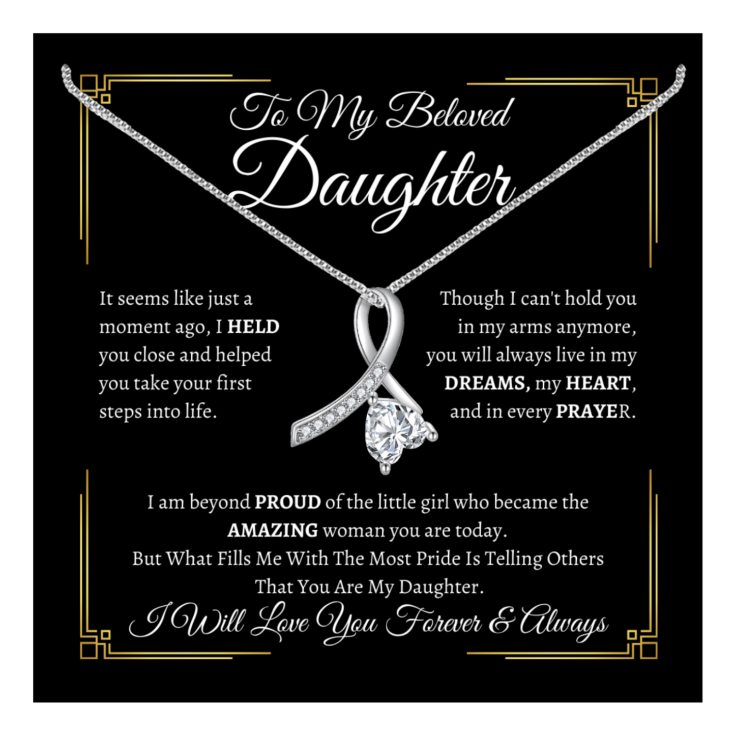 To My Beloved Daughter Necklace