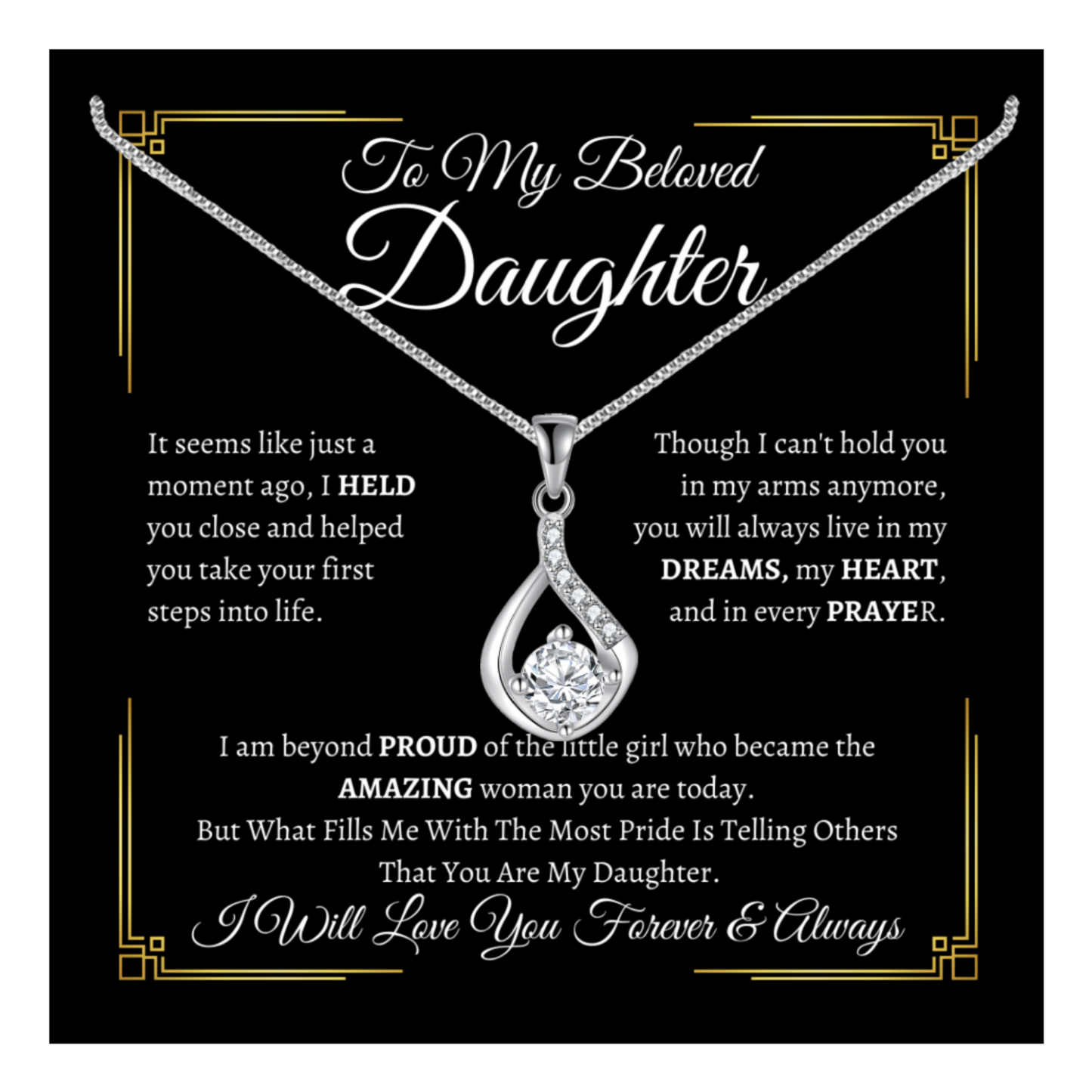 To My Beloved Daughter Necklace