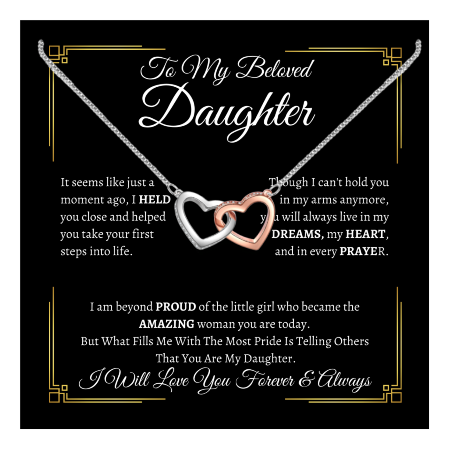 To My Beloved Daughter Necklace