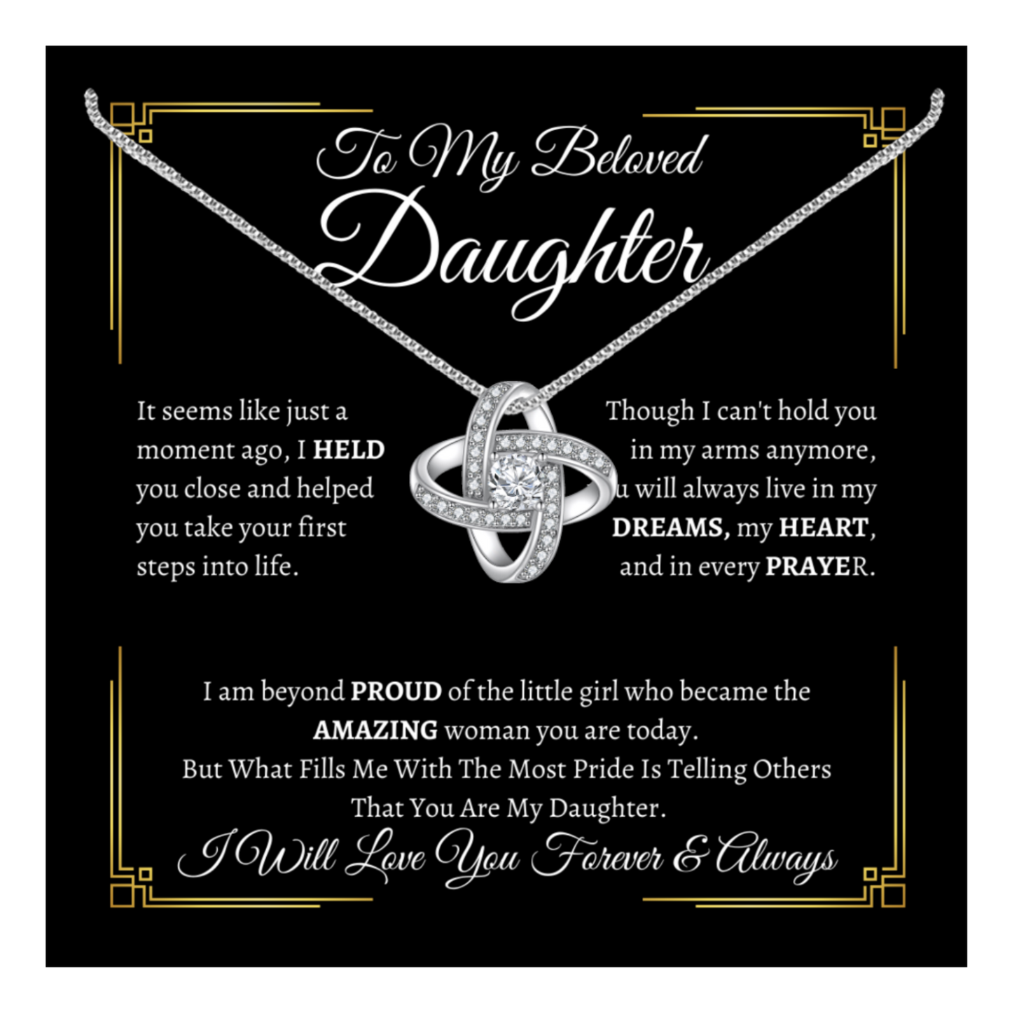 To My Beloved Daughter Necklace