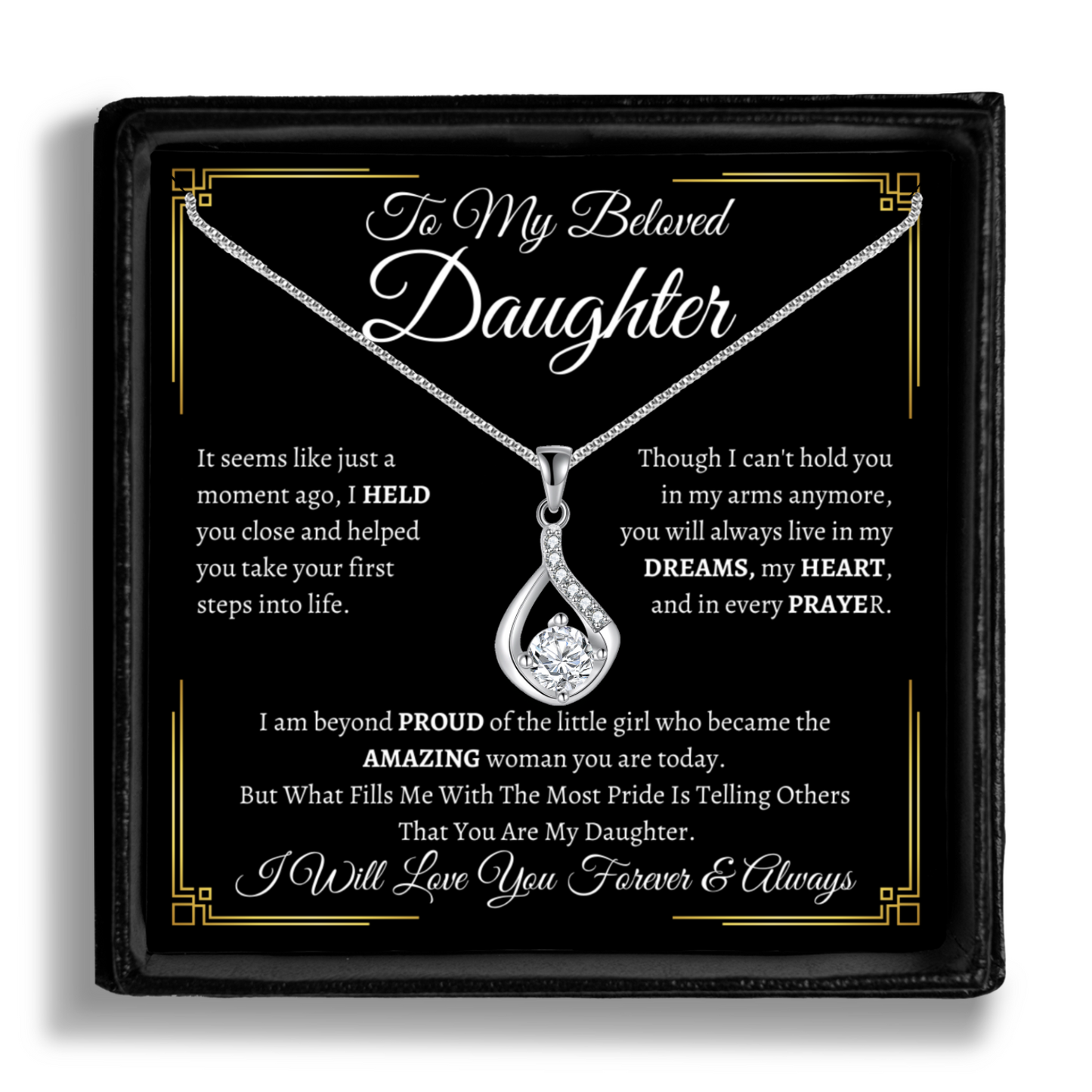 To My Beloved Daughter Necklace