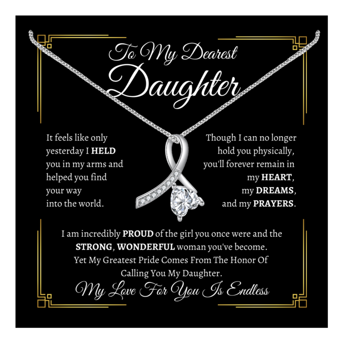 To My Dearest Daughter Necklace