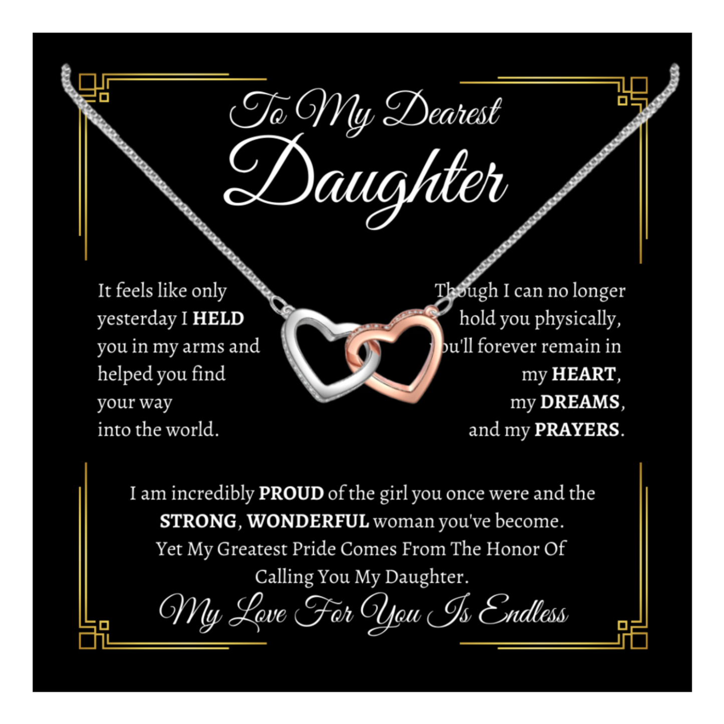 To My Dearest Daughter Necklace