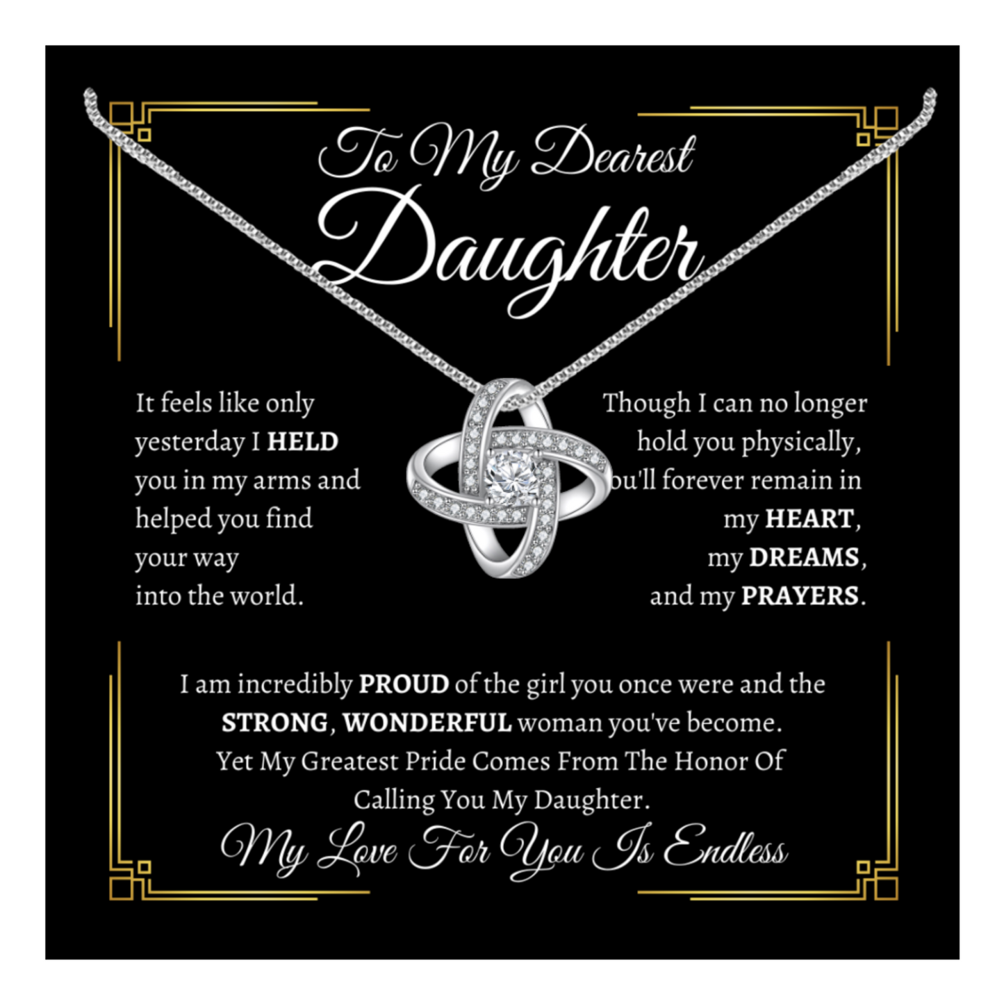 To My Dearest Daughter Necklace