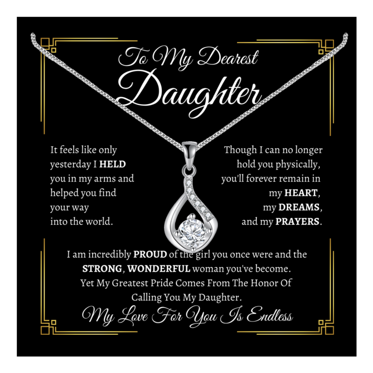 To My Dearest Daughter Necklace