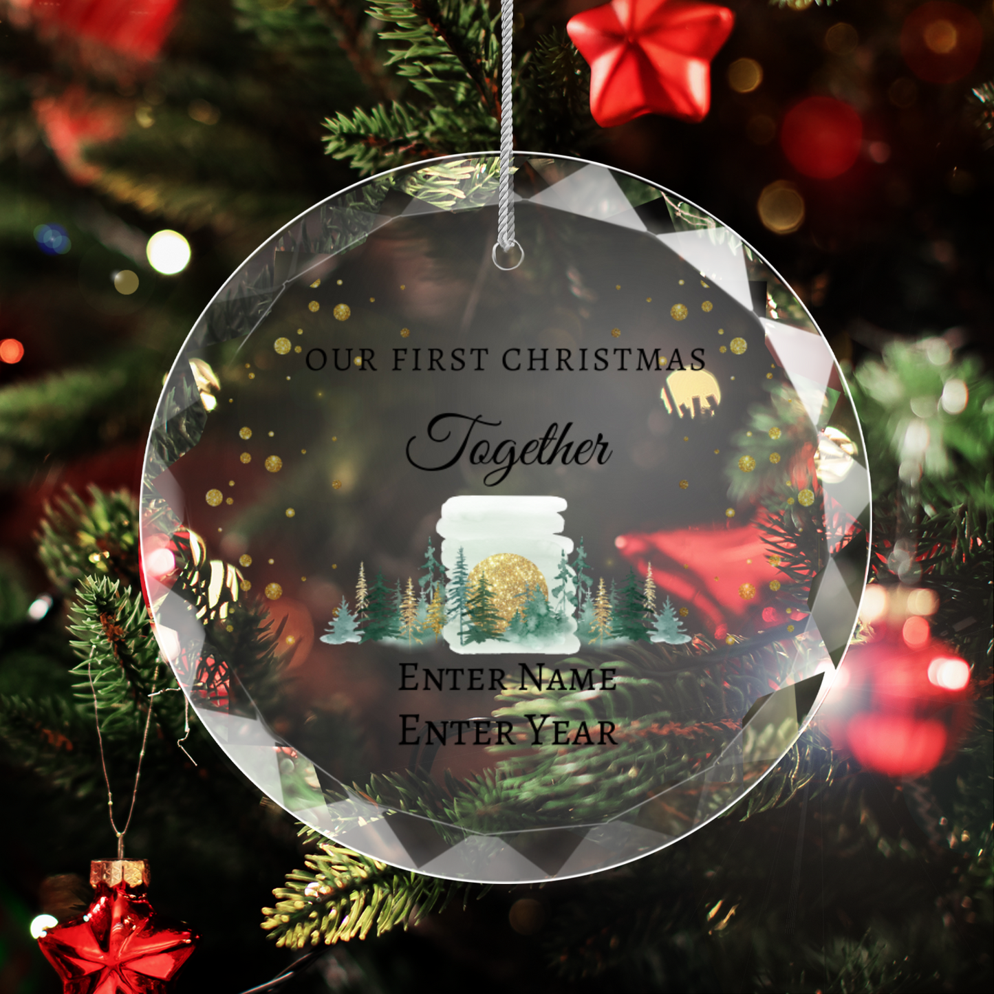 Our 1st Christmas Together Glass Premium Ornament With Gift Box