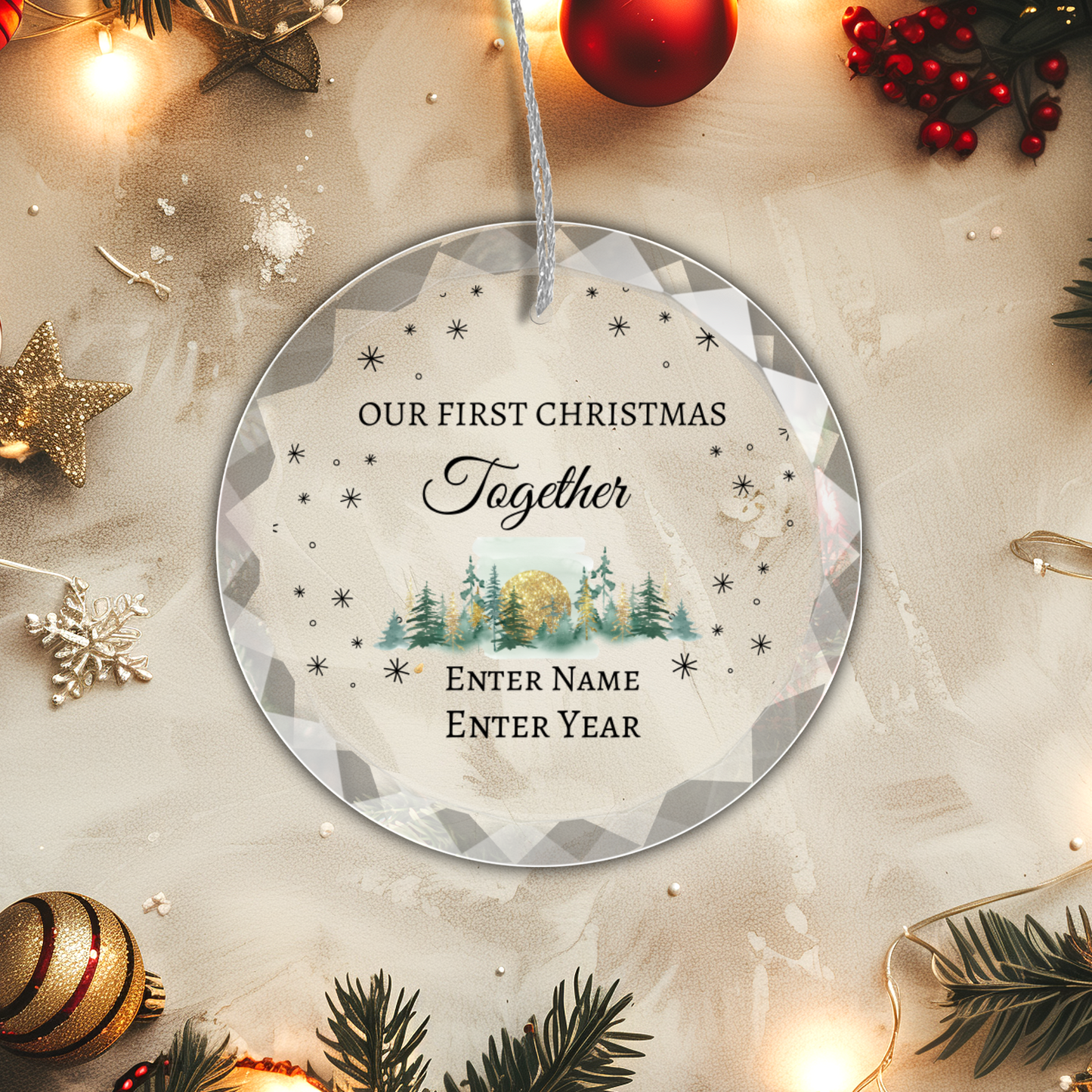 Our 1st Christmas Together Glass Premium Ornament With Gift Box