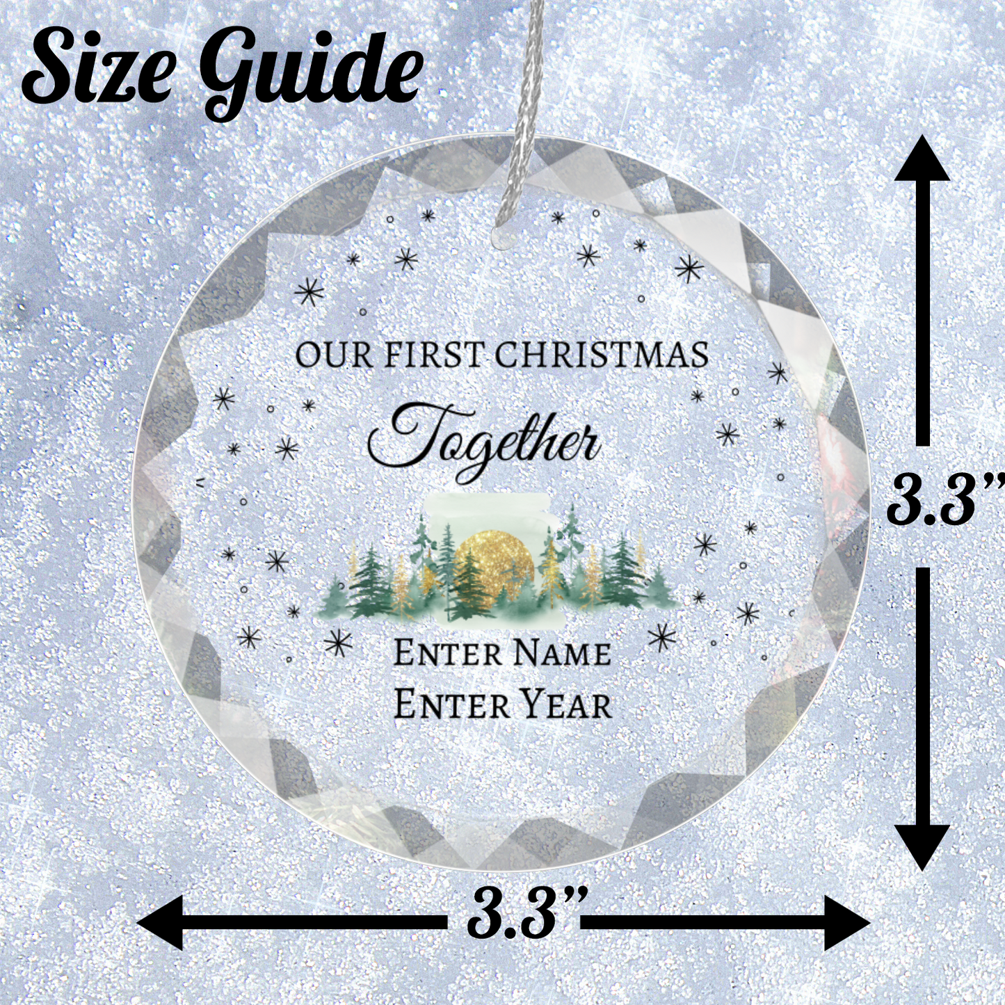 Our 1st Christmas Together Glass Premium Ornament With Gift Box