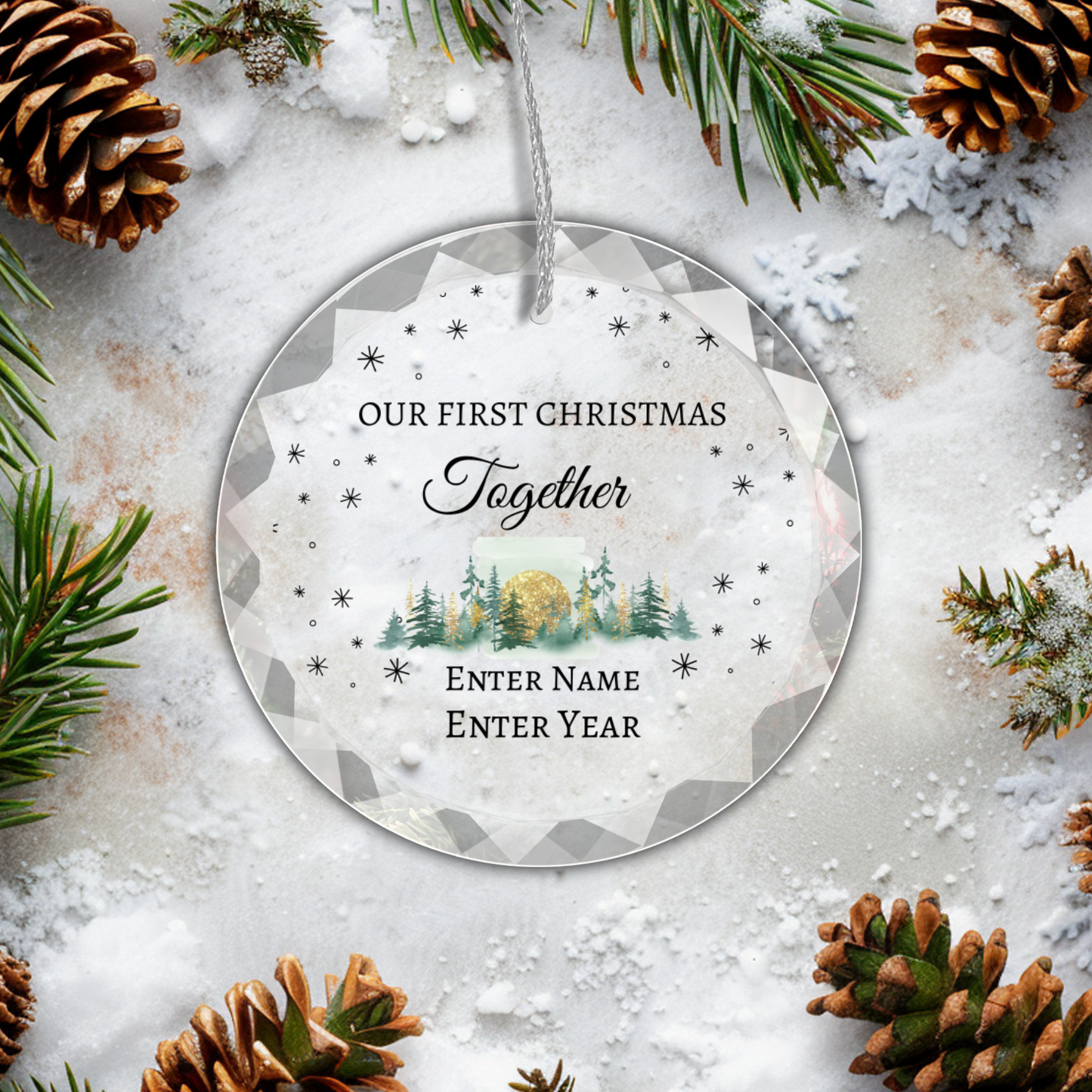 Our 1st Christmas Together Glass Premium Ornament With Gift Box