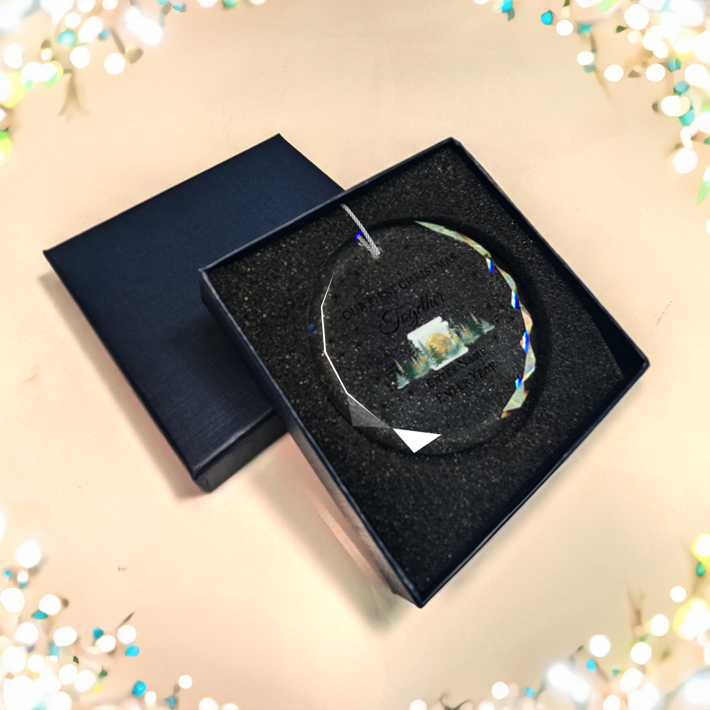 Our 1st Christmas Together Glass Premium Ornament With Gift Box